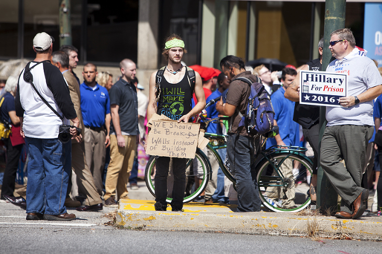 protesters-at-asheville-trump-rally